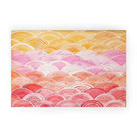 Cori Dantini Warm Spectrum Rainbow Welcome Mat
