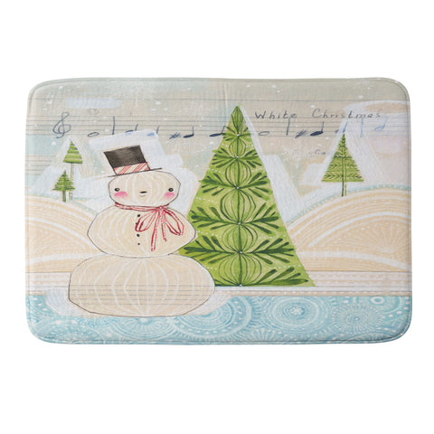 Cori Dantini White Christmas Memory Foam Bath Mat