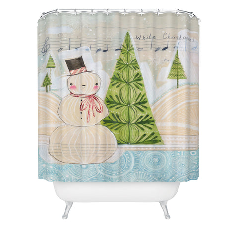 Cori Dantini White Christmas Shower Curtain
