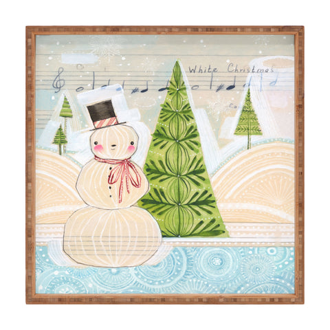 Cori Dantini White Christmas Square Tray