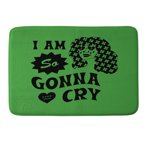 Cowgirl UFO I Am So Gonna Cry Green Scream Memory Foam Bath Mat