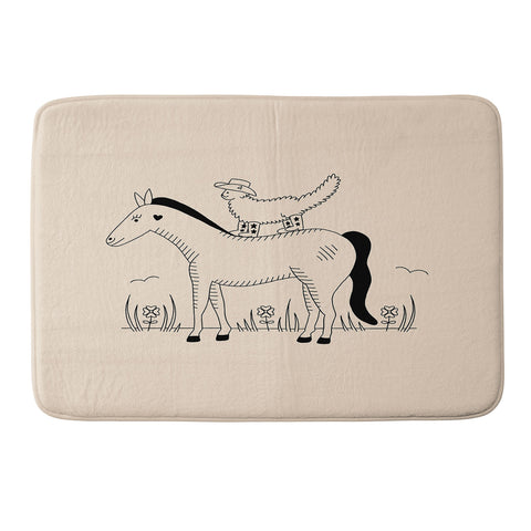 Cowgirl UFO Meowdy Yall Memory Foam Bath Mat
