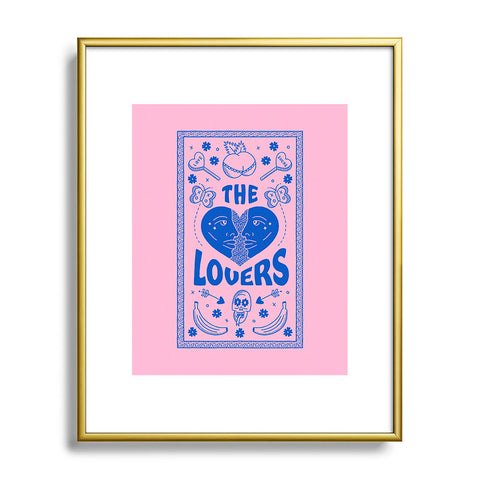 Cowgirl UFO The Lovers Metal Framed Art Print