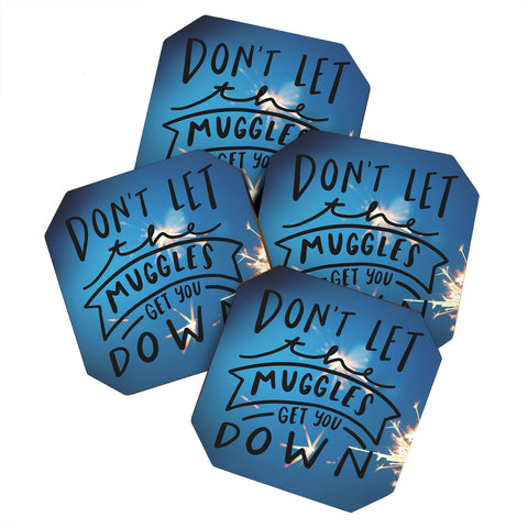 Craft Boner Dont let the muggles get you down Coaster Set