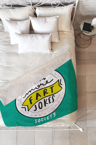 Craft Boner Fart jokes society Fleece Throw Blanket