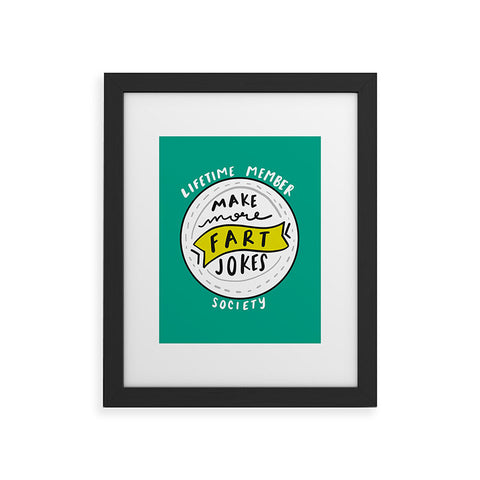 Craft Boner Fart jokes society Framed Art Print