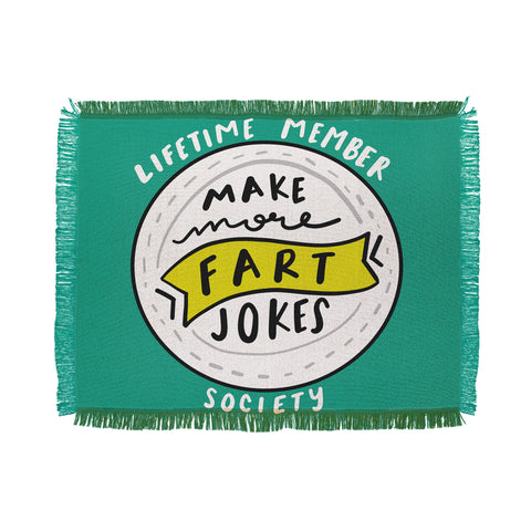 Craft Boner Fart jokes society Throw Blanket