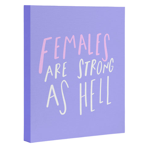 Craft Boner Females are strong as hell center Art Canvas