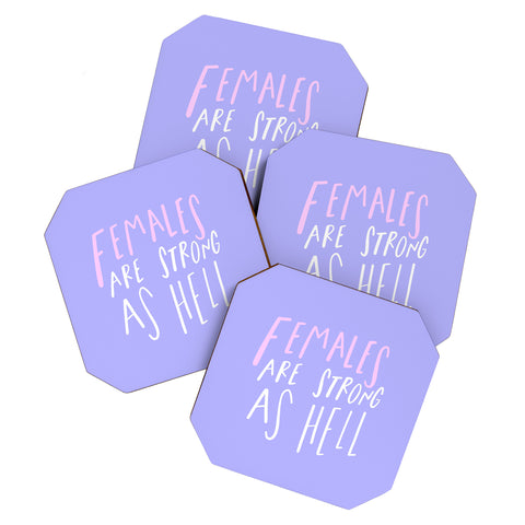 Craft Boner Females are strong as hell center Coaster Set