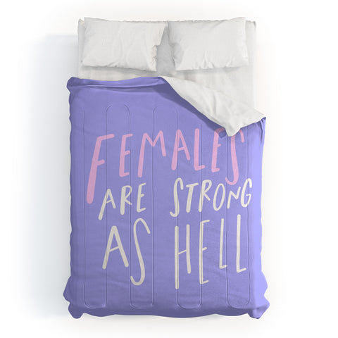 Craft Boner Females are strong as hell center Comforter
