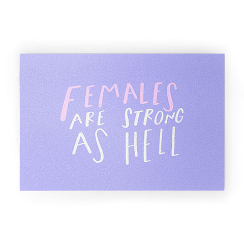 Craft Boner Females are strong as hell center Welcome Mat