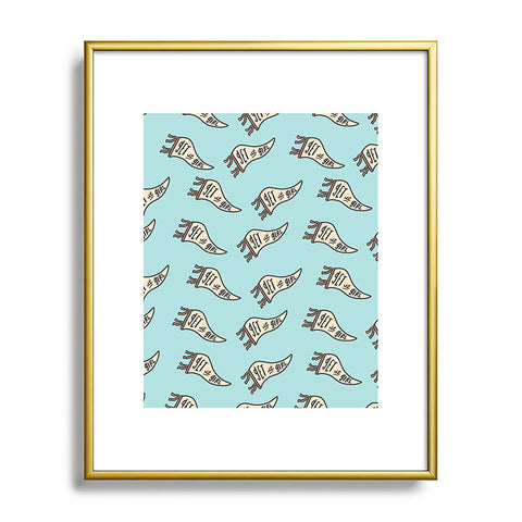 Craft Boner Get it girl pennant Metal Framed Art Print