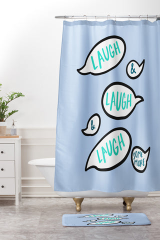 Craft Boner Laugh and laugh some more Shower Curtain And Mat
