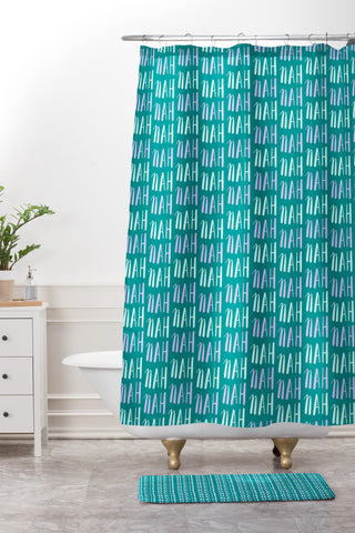 Craft Boner Nah pattern Shower Curtain And Mat