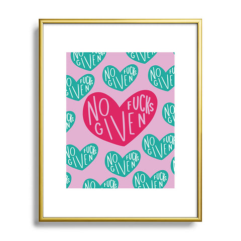 Craft Boner No Fucks Given Metal Framed Art Print