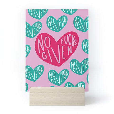 Craft Boner No Fucks Given Mini Art Print
