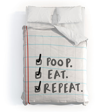 Craft Boner Poop eat repeat Comforter