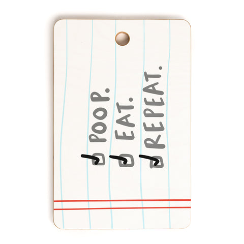 Craft Boner Poop eat repeat Cutting Board Rectangle