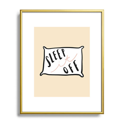 Craft Boner Sleep it off Metal Framed Art Print