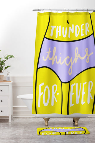 Craft Boner Thunder thighs forever Shower Curtain And Mat