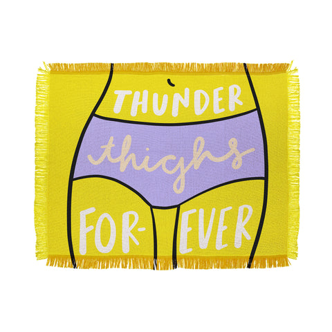 Craft Boner Thunder thighs forever Throw Blanket