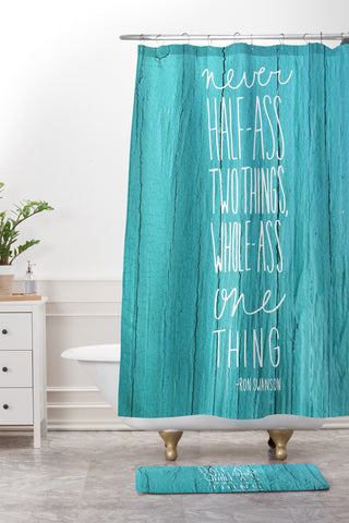 Craft Boner Whole ass one thing Shower Curtain And Mat