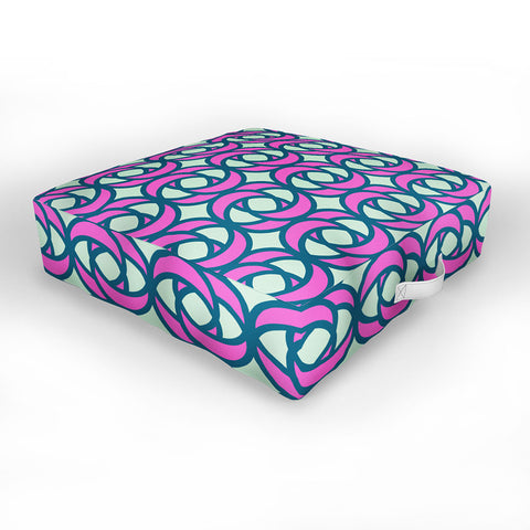 CraftBelly Mod Rose Hibiscus Outdoor Floor Cushion