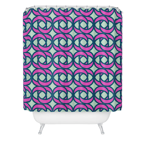 CraftBelly Mod Rose Hibiscus Shower Curtain