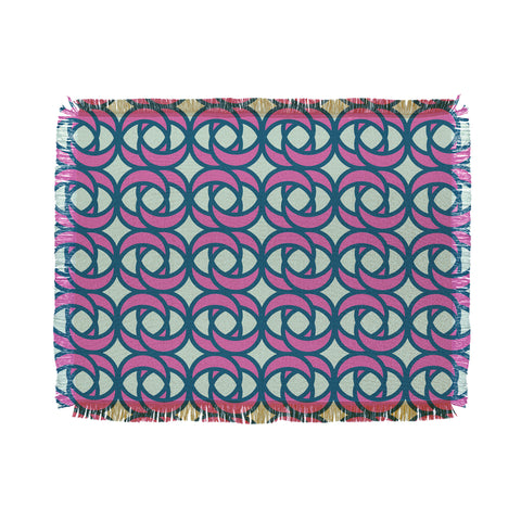 CraftBelly Mod Rose Hibiscus Throw Blanket