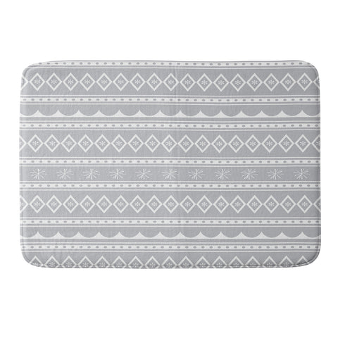 CraftBelly Retro Holiday Gray Memory Foam Bath Mat