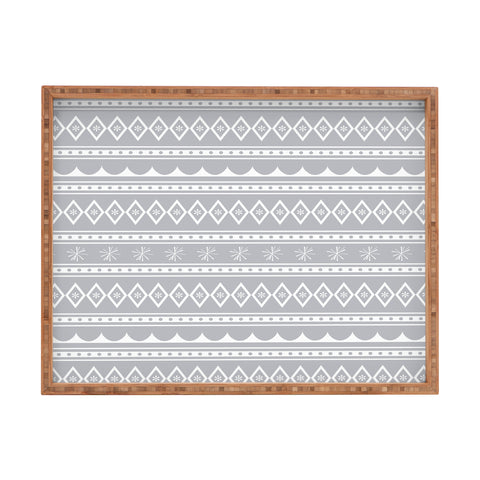 CraftBelly Retro Holiday Gray Rectangular Tray