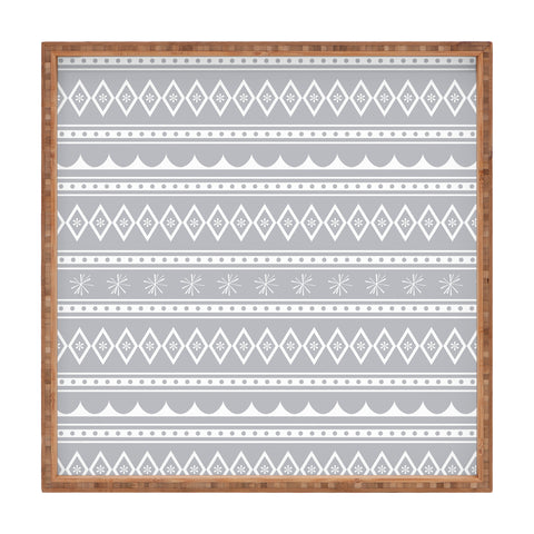 CraftBelly Retro Holiday Gray Square Tray