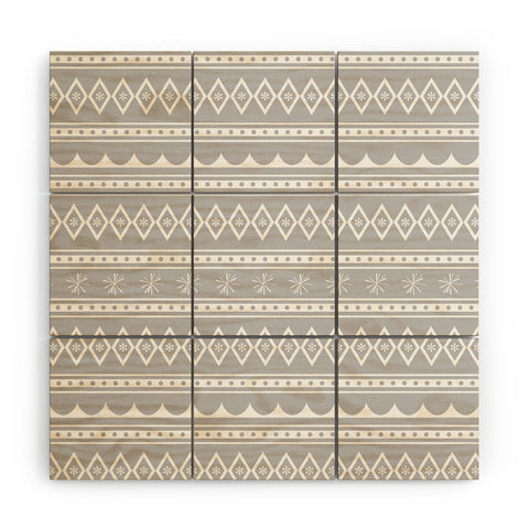 CraftBelly Retro Holiday Gray Wood Wall Mural