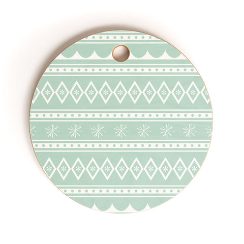 CraftBelly Retro Holiday Mint Cutting Board Round