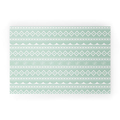 CraftBelly Retro Holiday Mint Welcome Mat