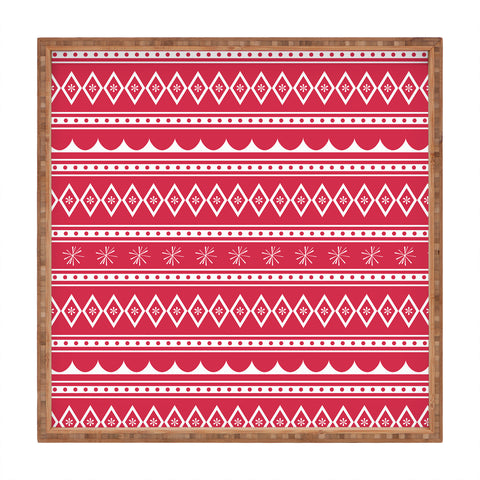 CraftBelly Retro Holiday Red Square Tray