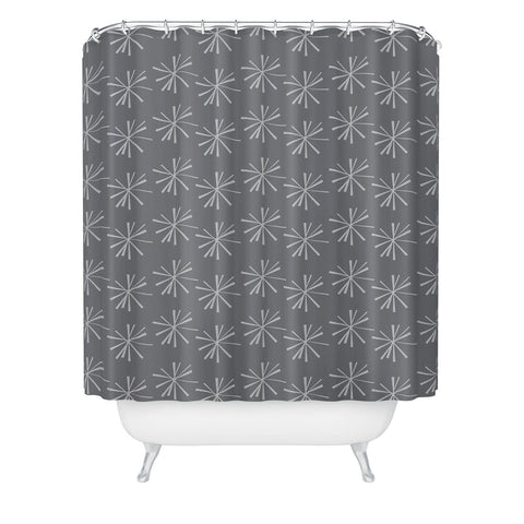 CraftBelly Snowflake Slate Shower Curtain