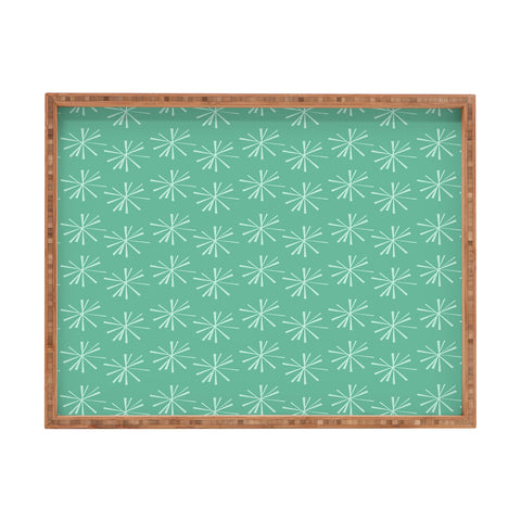 CraftBelly Snowflake Teal Rectangular Tray