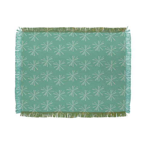 CraftBelly Snowflake Teal Throw Blanket