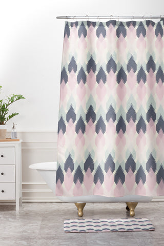 CraftBelly Spring Kilim Shower Curtain And Mat