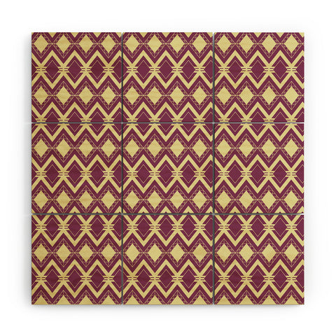 CraftBelly Tribal Merlot Wood Wall Mural