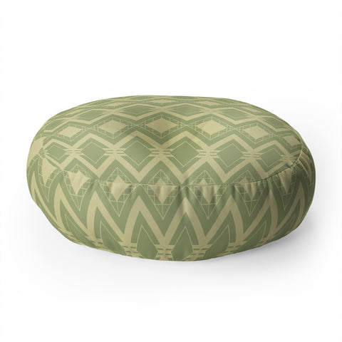 CraftBelly Tribal Olive Floor Pillow Round