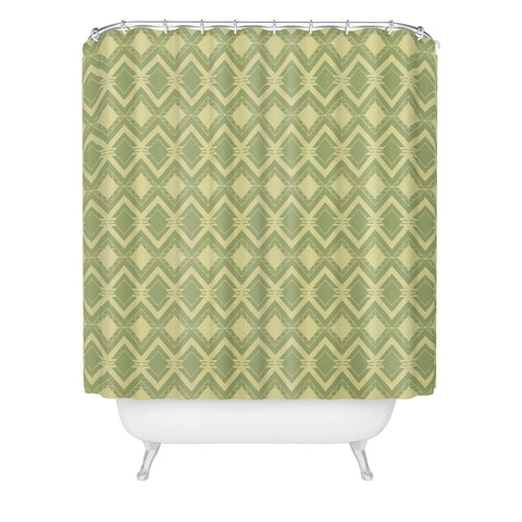 CraftBelly Tribal Olive Shower Curtain