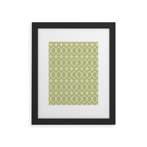 CraftBelly Tribal Olive Framed Art Print