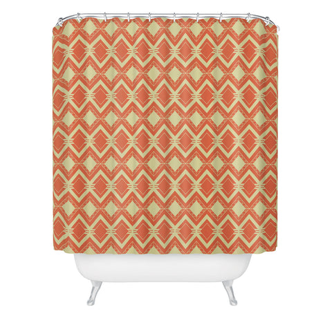 CraftBelly Tribal Persimmon Shower Curtain