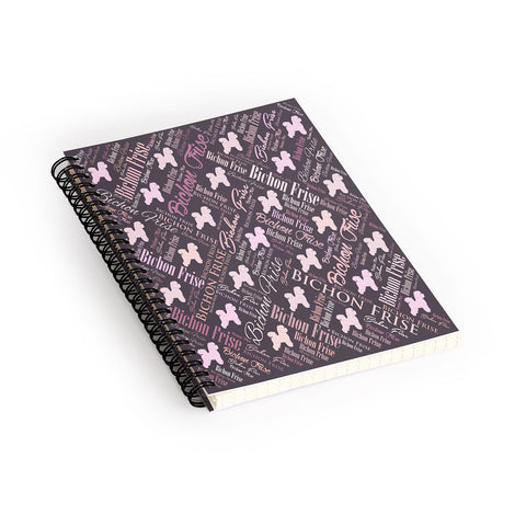 Creativemotions Bichon Frise Word Art Spiral Notebook