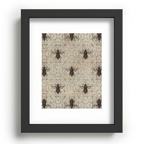 Creativemotions Bumble Bee on sacred geometry Recessed Framing Rectangle