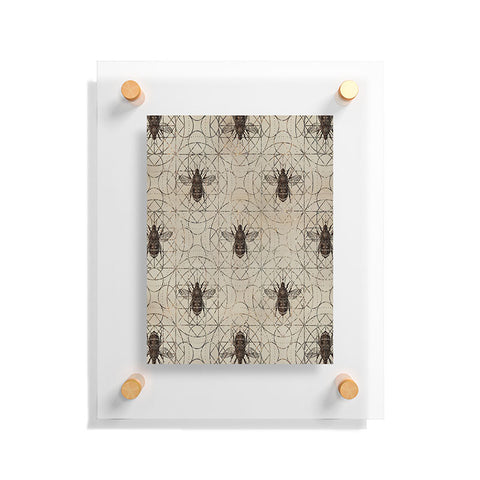 Creativemotions Bumble Bee on sacred geometry Floating Acrylic Print