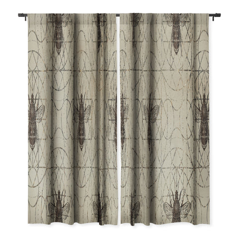 Creativemotions Bumble Bee on sacred geometry Blackout Non Repeat