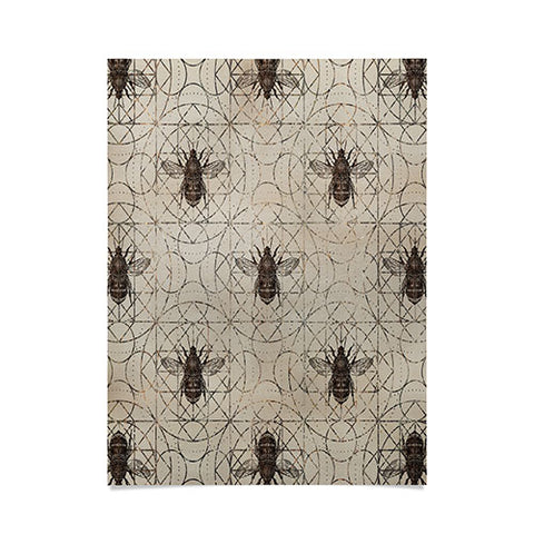 Creativemotions Bumble Bee on sacred geometry Poster